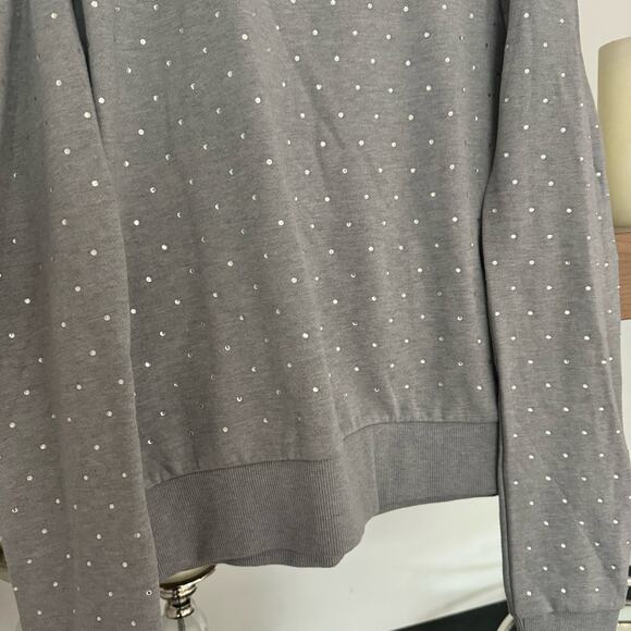 Generation Love Tara Embellished Puff-Sleeve Sweatshirt in Grey - Picture 4 of 7